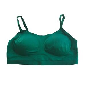 Soma Enbliss Luxe Lace Back Bralette Emerald Green Seamless Size Large